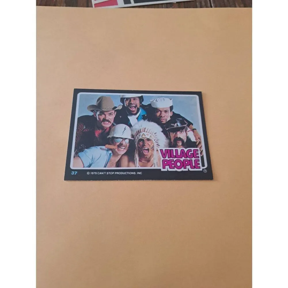 Vintage 1979 Village People Trading Card #37 Disco Era Vintage Music Collectible